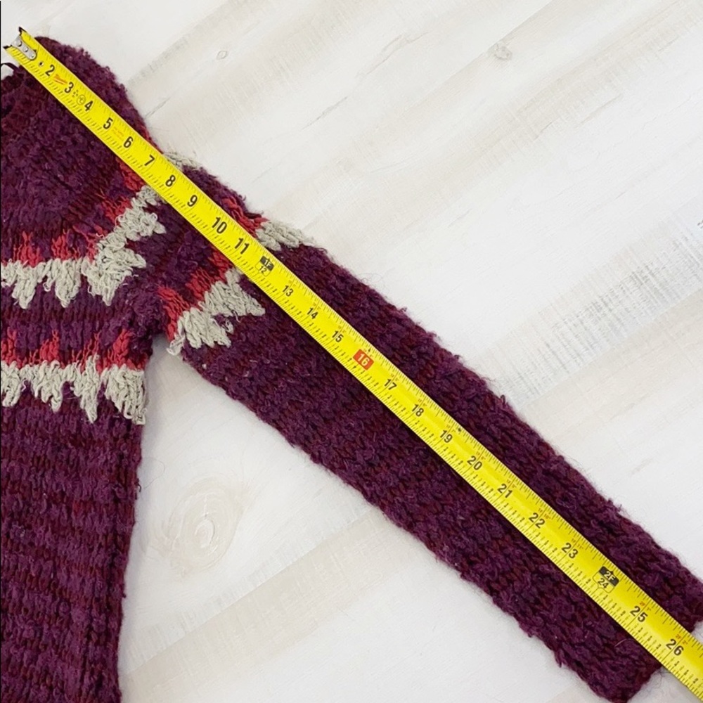 FREE PEOPLE Fuzzy Fair Isle Sweater Cozy Oversized - Picture 14 of 15